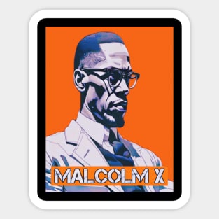 Malcolm Orange Sticker